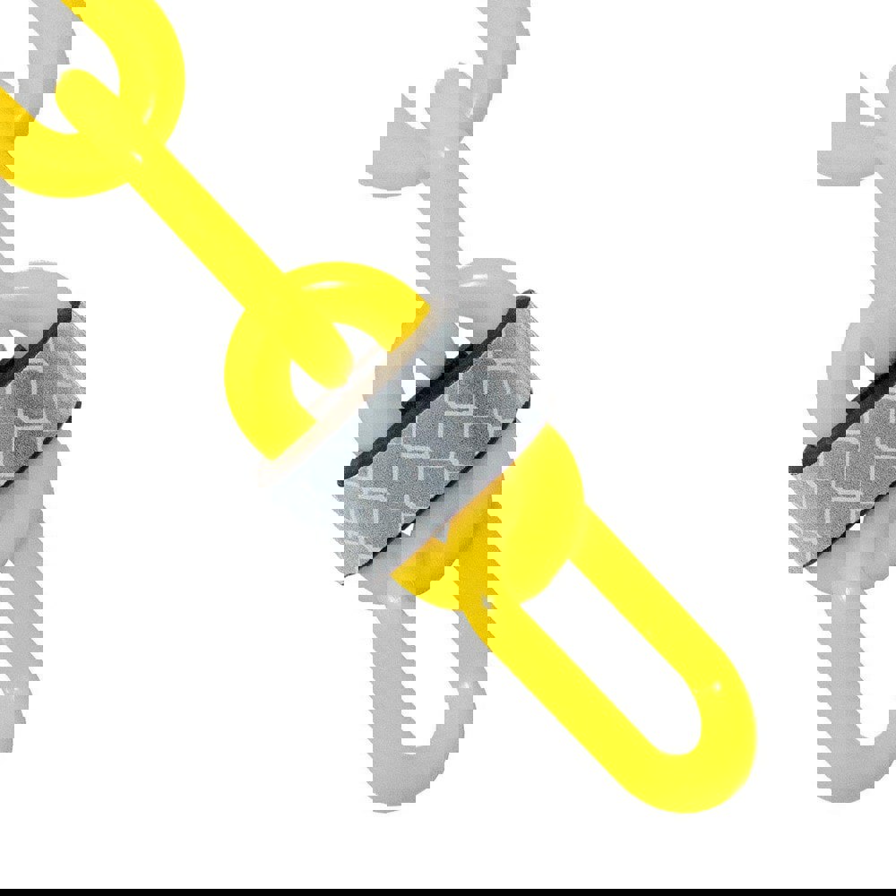 Safety Barrier Chain: Plastic, Yellow, 25' Long, 2